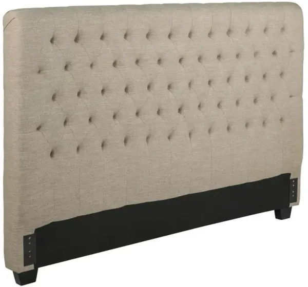 Chloe - Upholstered Eastern King Panel Headboard - Oatmeal