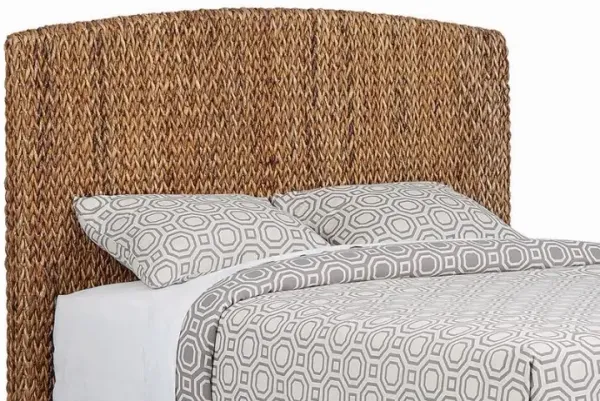 Laughton - Woven Banana Leaf Queen Panel Headboard - Amber