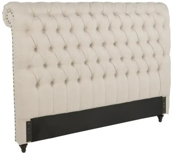 Devon - Upholstered Queen Panel Headboard - Beige