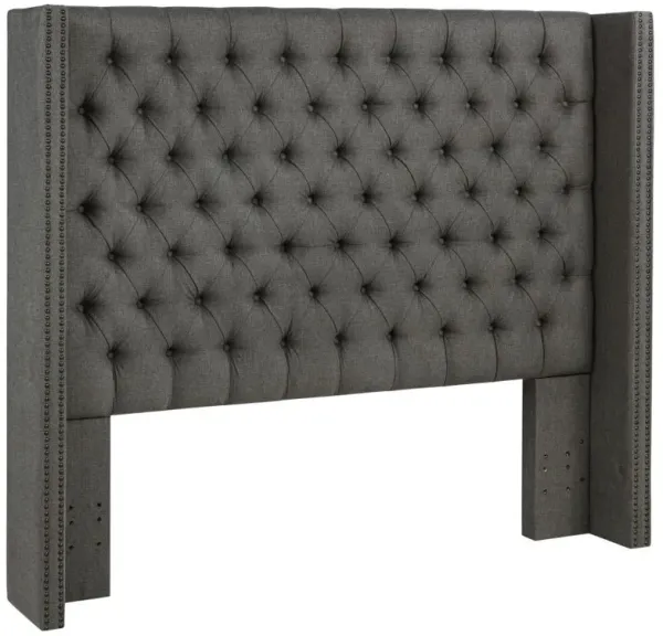 Bancroft - Upholstered Full Wingback Headboard - Gray