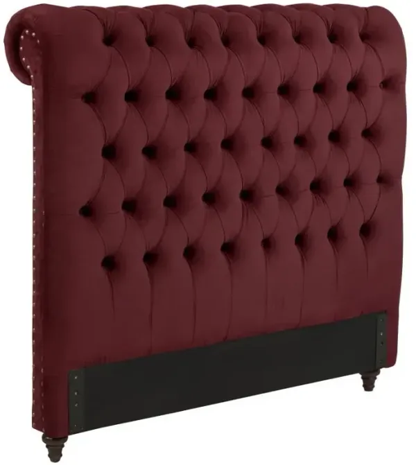 Devon - Upholstered Full Headboard - Wine Red