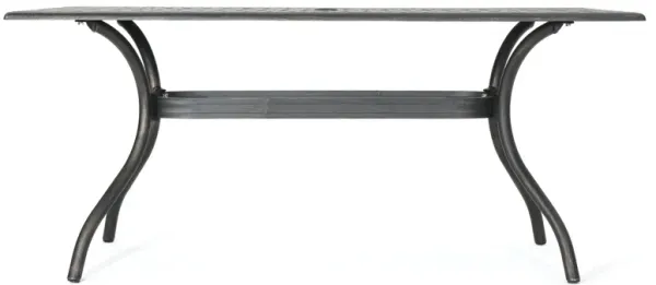 Enchantia - Outdoor Rectangular Dining Table With Weave Tabletop And Flared Legs - Copper