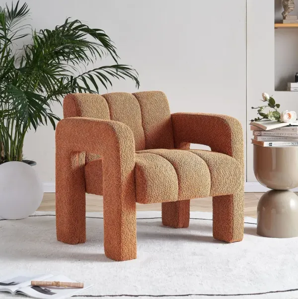 31.10" Boucle Upholstered Accent Chair