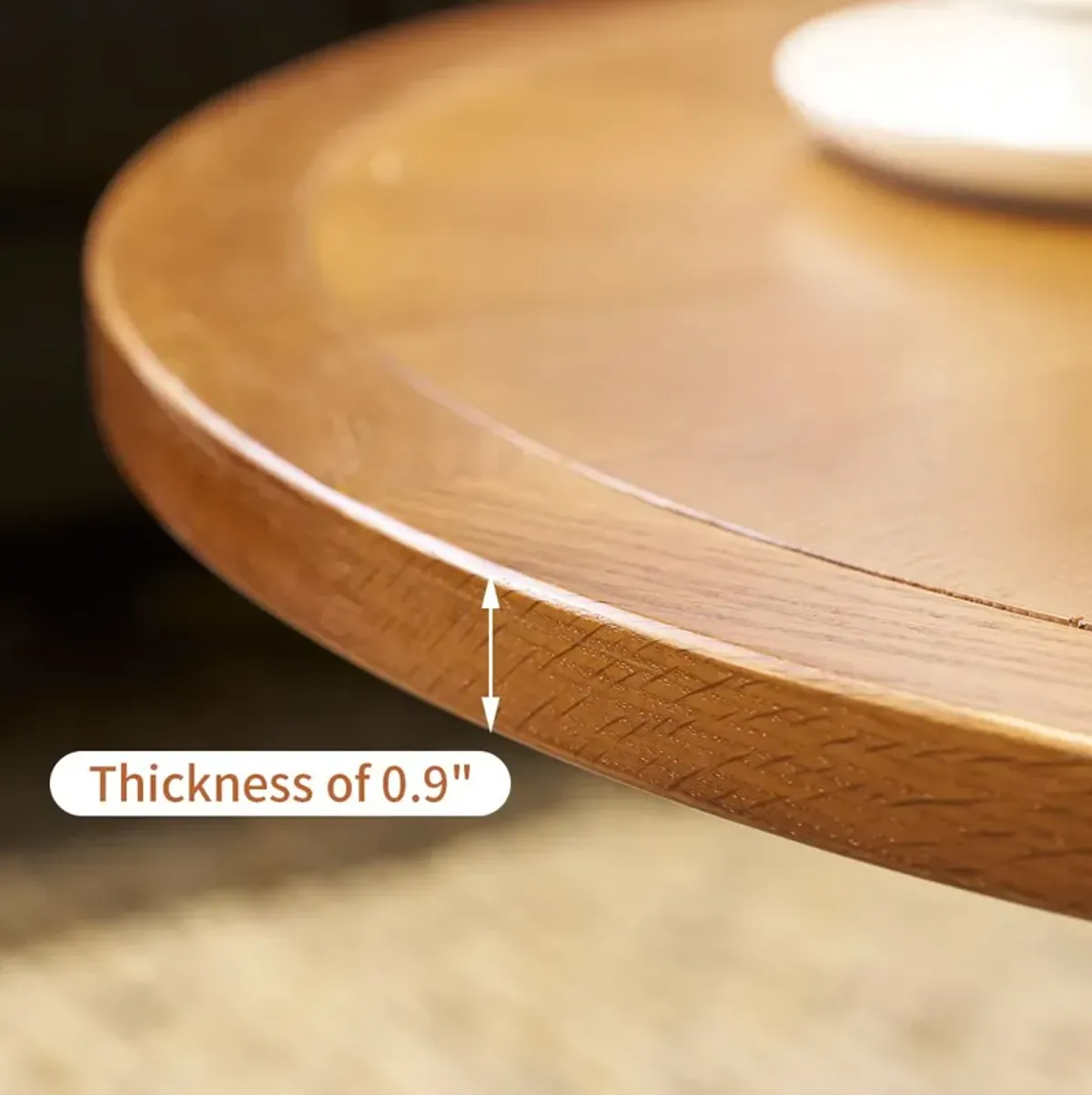 2 Piece Modern Farmhouse Living Room Coffee Table Set, Stylish And Elegant Nesting Round Wooden Table, Side End Table Set For Living Room - Brown