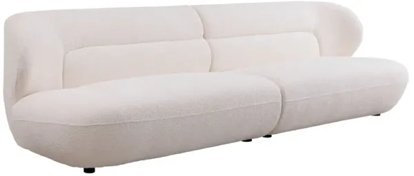 Modern Fashion Yp40116W Circular Curve Design Sofa, 4 Seater For Office & Bedroom - White