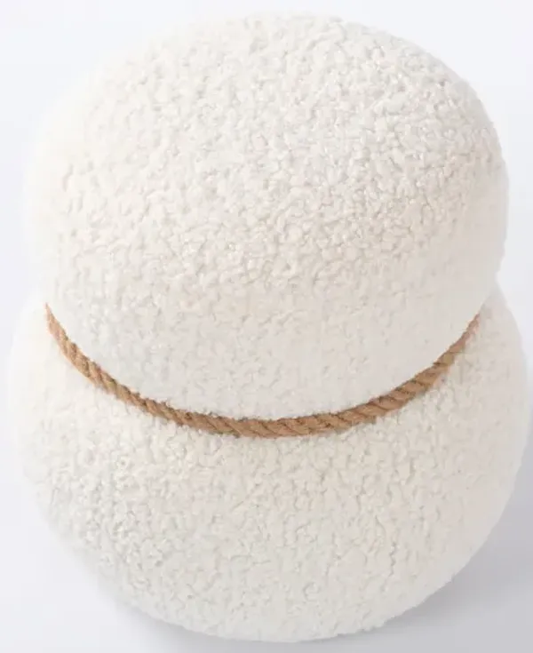 Snowman Stool With Cushion And Solid Wood Frame