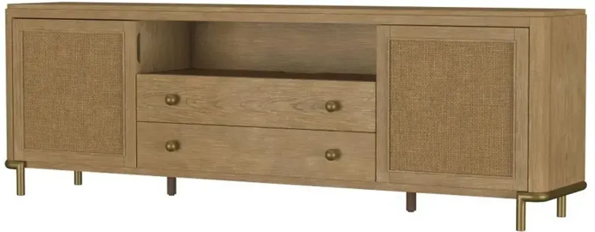 Arini - Rattan Cane 2-Door TV Stand Media Console