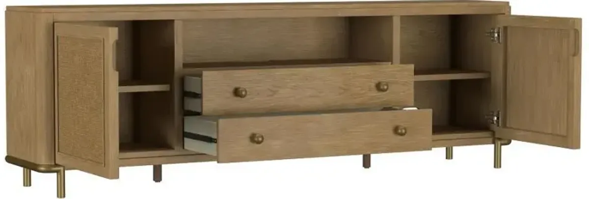 Arini - Rattan Cane 2-Door TV Stand Media Console