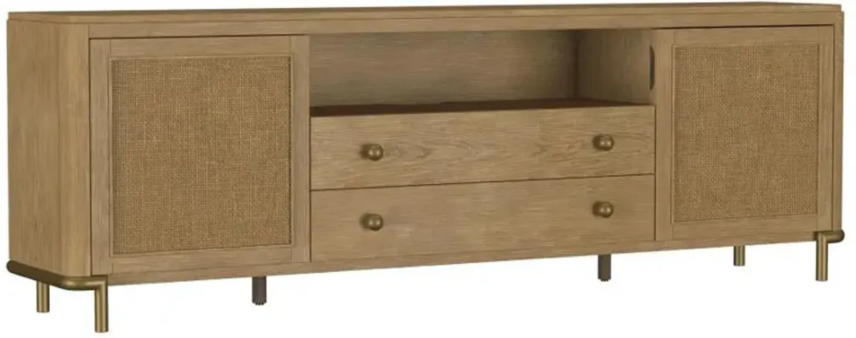 Arini - Rattan Cane 2-Door TV Stand Media Console