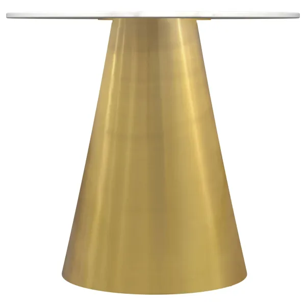 Avon - Round Marble Top Stainless Steel Table