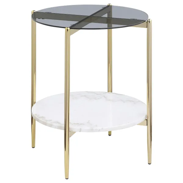 Jonelle - Round Glass Top Table