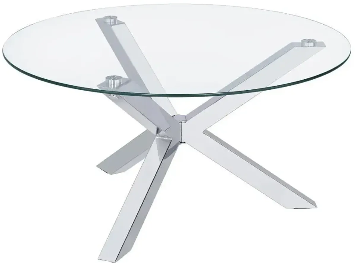 Kenzie - Round Tempered Glass Top Table