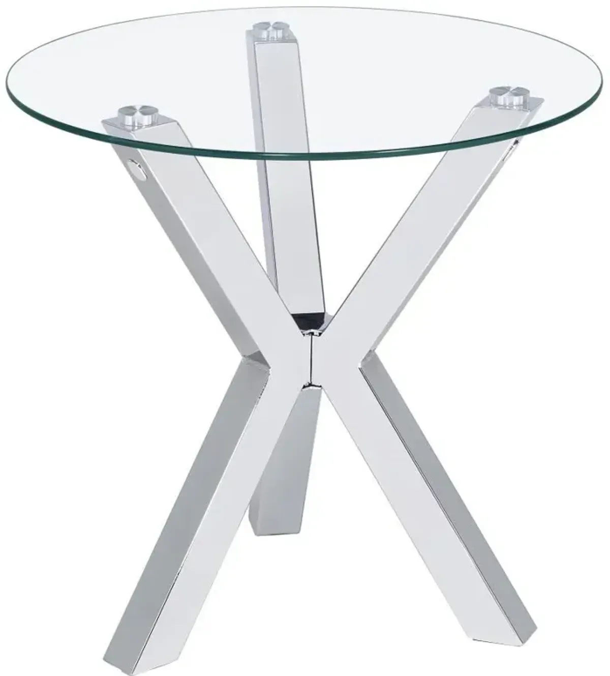 Kenzie - Round Tempered Glass Top Table