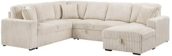 Devonshire - Sleeper Sectional Sofa Storage Chaise - Camel