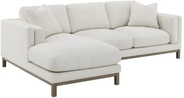 Geneva - Boucle Upholstered Sectional Chaise Sofa - Sand