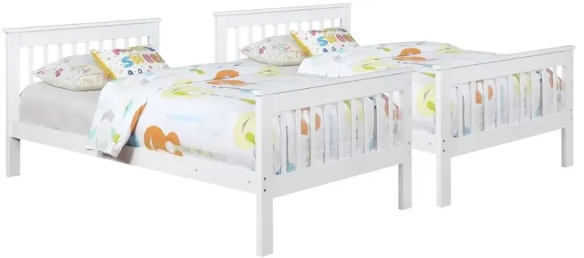 Chapman - Wood Twin Over Twin Bunk Bed With Mattress - White