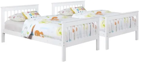 Chapman - Wood Twin Over Twin Bunk Bed With Mattress - White
