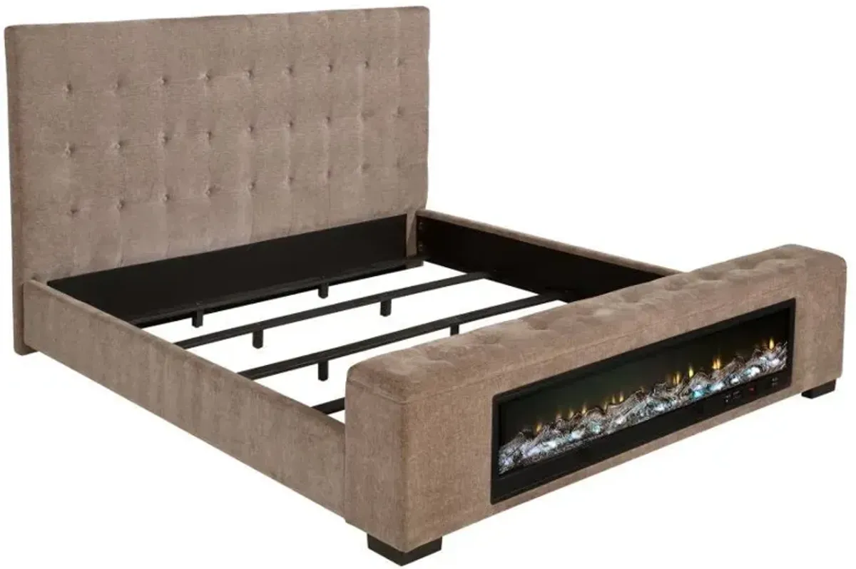 Senna - Upholstered Audio Flame Visualizer Bed