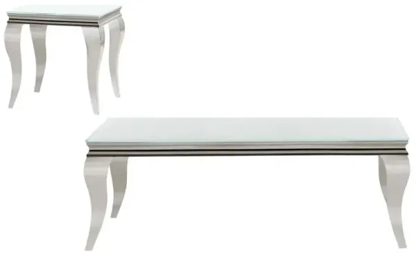 Carone - Glass Top Coffee Table Set
