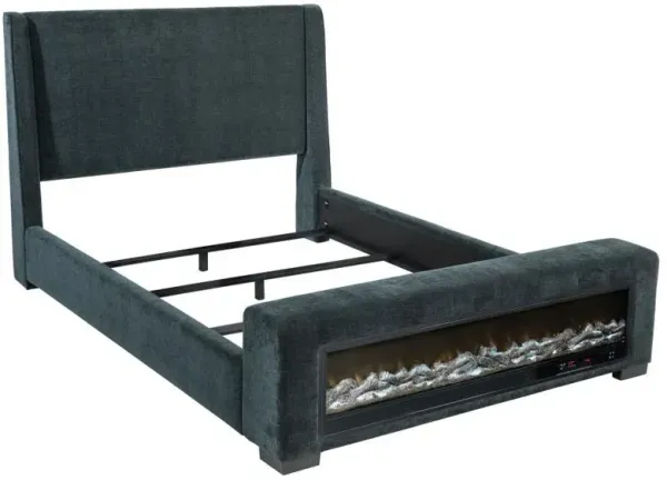 Preston - Upholstered Audio Flame Visualizer Bed