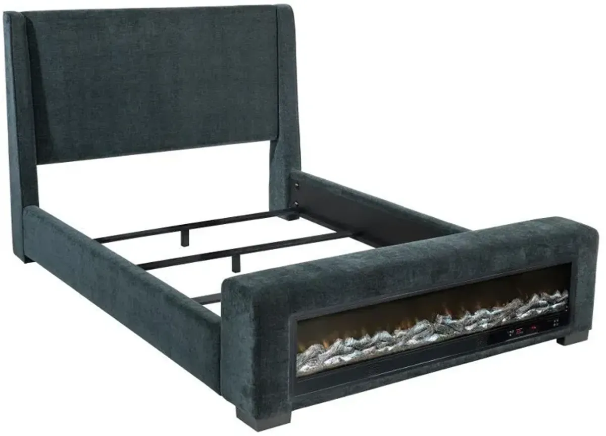 Preston - Upholstered Audio Flame Visualizer Bed