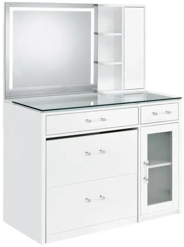 Flora - 2-Drawer Vanity Set With LED Mirror
