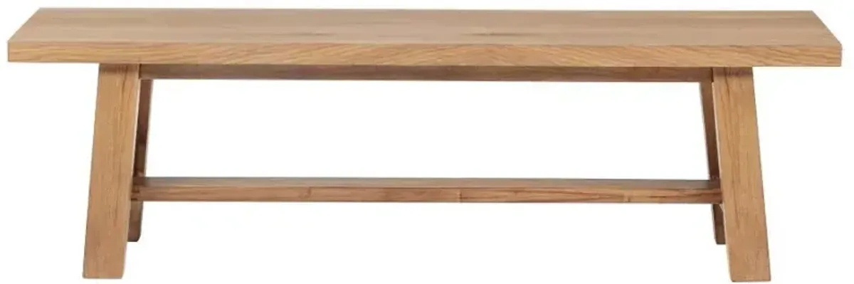Middleton - Wood Backless Dining Bench Natural - Brown