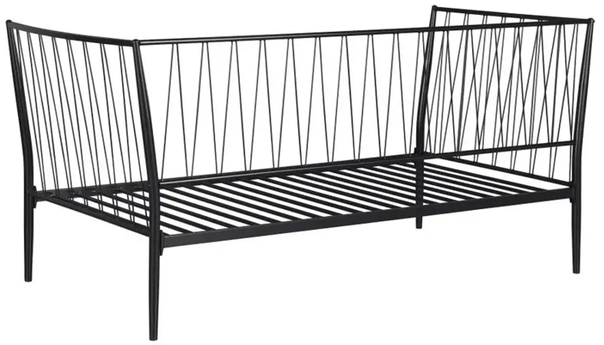 Richland - Metal Twin Daybed Bed Frame - Matte Black