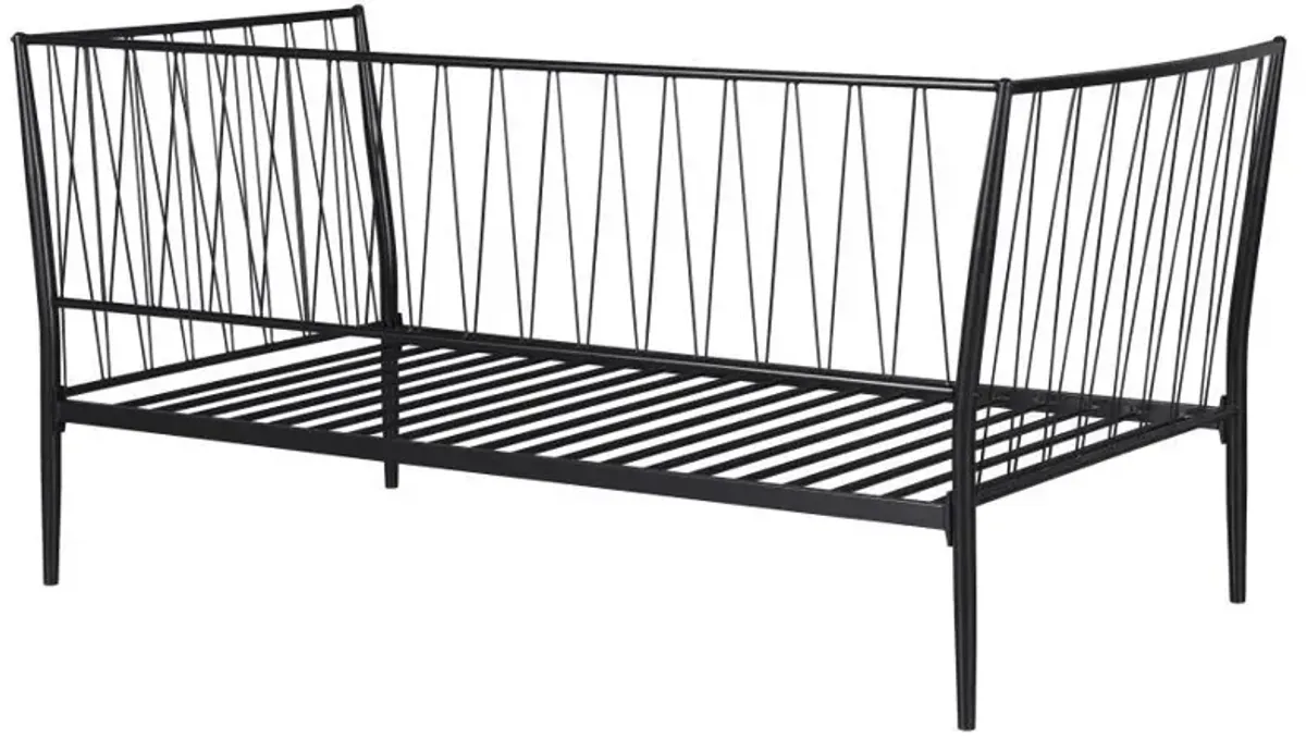 Richland - Metal Twin Daybed Bed Frame - Matte Black