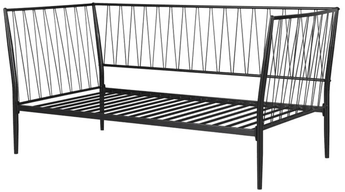 Richland - Metal Twin Daybed Bed Frame - Matte Black