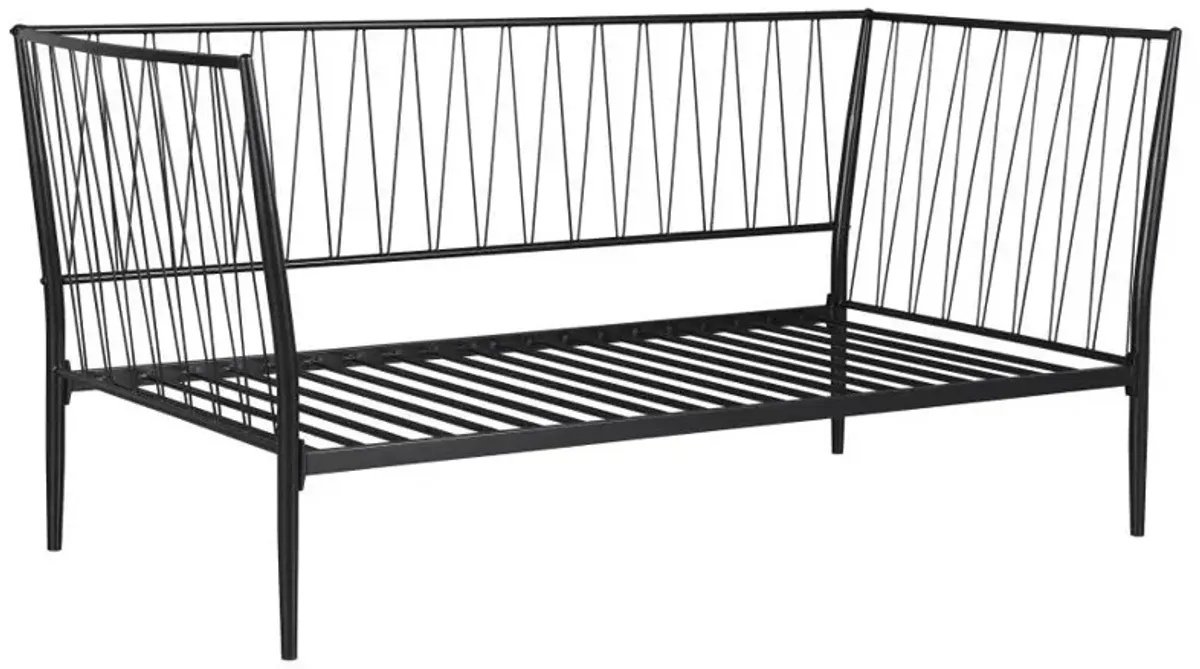Richland - Metal Twin Daybed Bed Frame - Matte Black