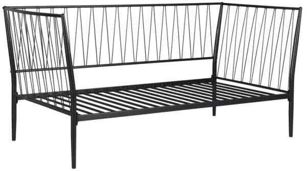 Richland - Metal Twin Daybed Bed Frame - Matte Black