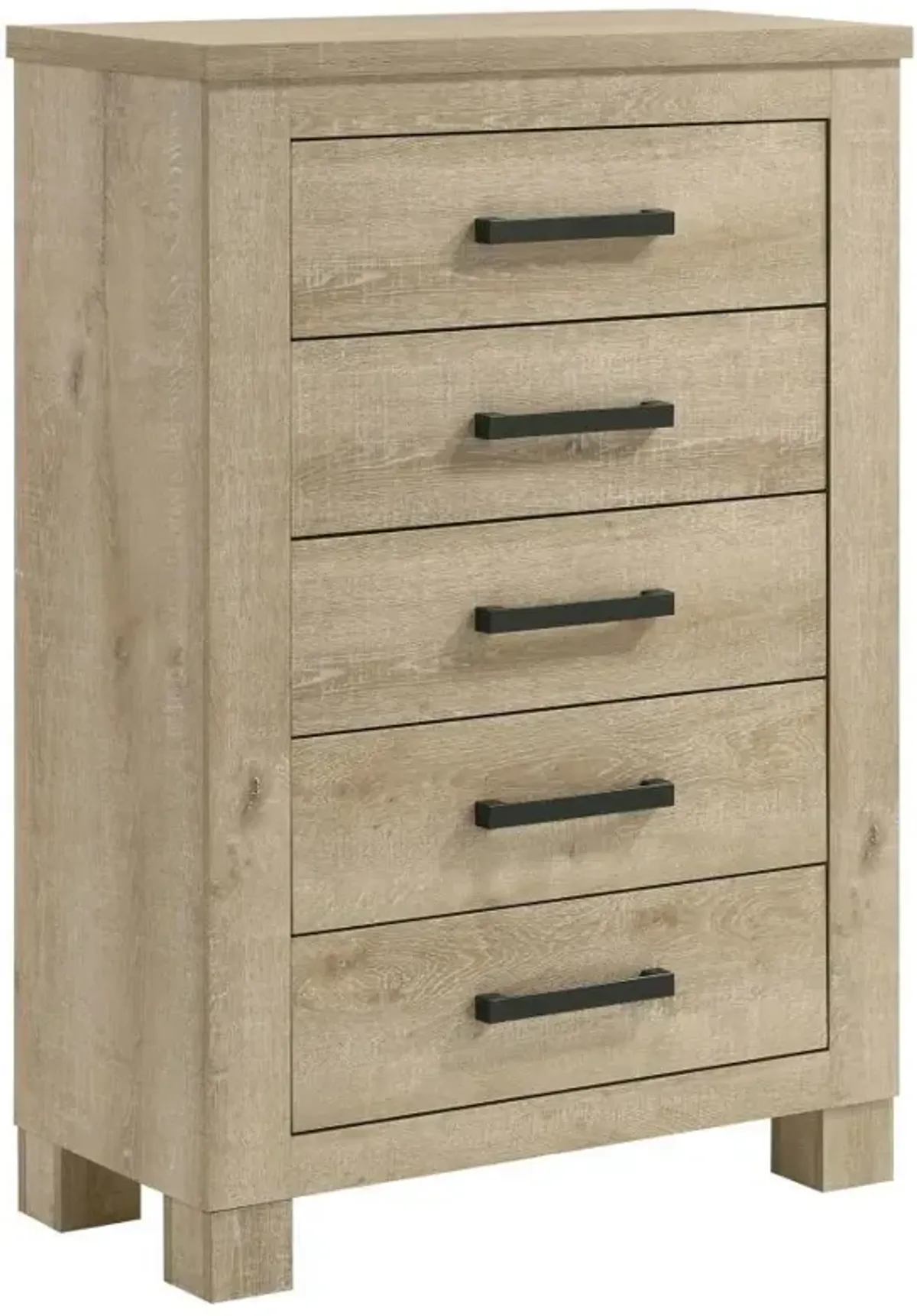 Oakglen - 5-Drawer Bedroom Chest Of Drawers - Weathered Oak