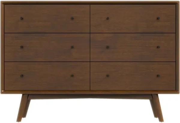 Caroline - Mid-Century Modern Solid Wood Dresser - Brown