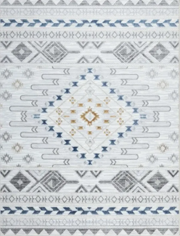 Legacy - 5'3" X 7' Polypropylene Area Rug - Multi / White