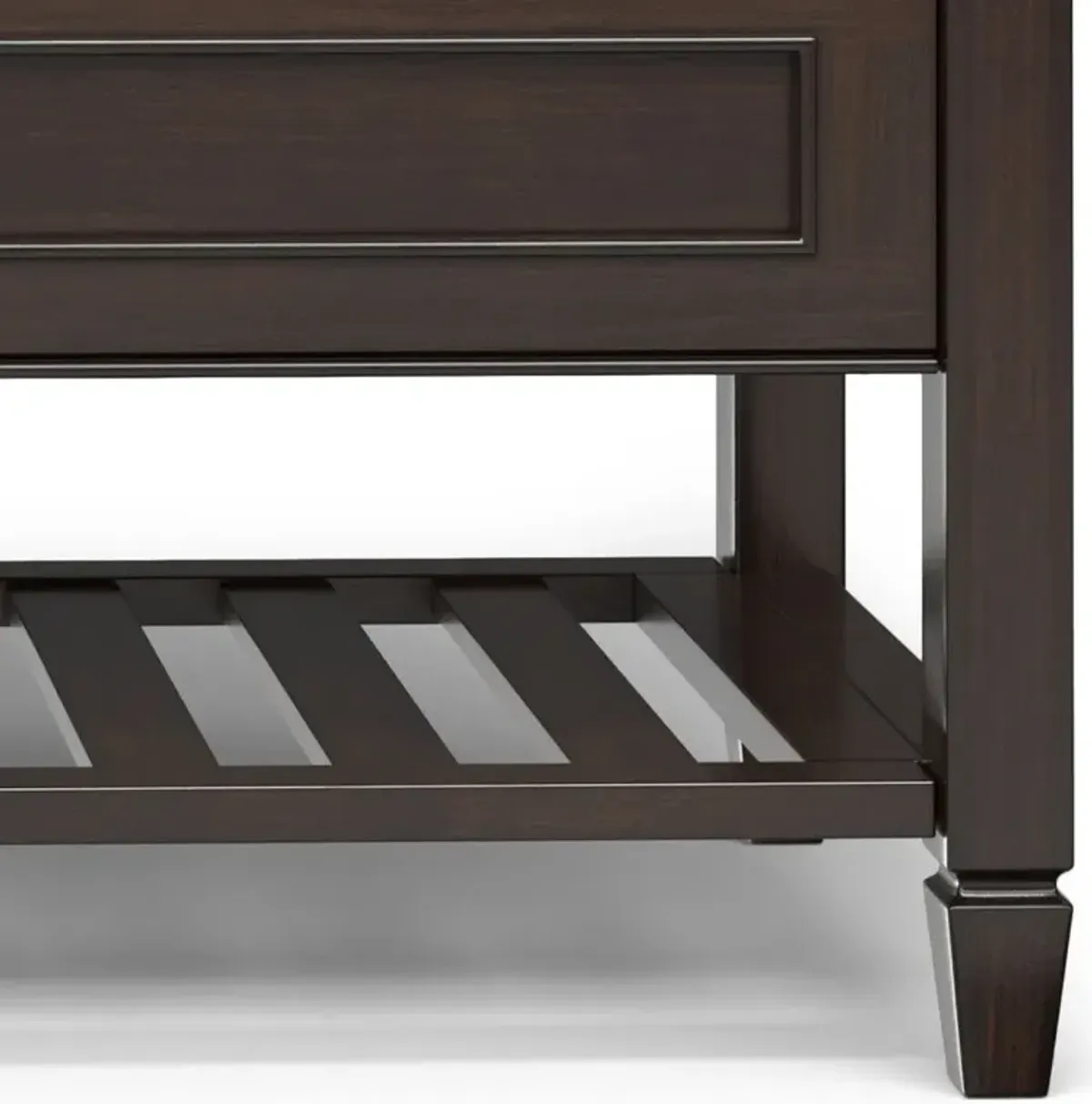 Connaught - Entryway Storage Bench With Shelf - Chestnut