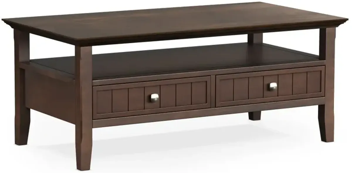 Acadian - Coffee Table With Drawer - Brown
