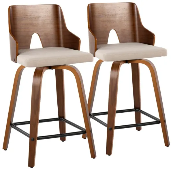 Ariana - Mid Century Modern Counter Stool (Set of 2)