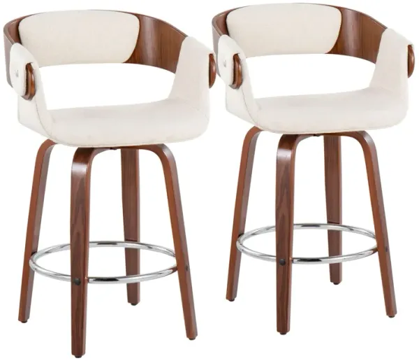 Elisa - Mid Century Modern Counter Stool (Set of 2)