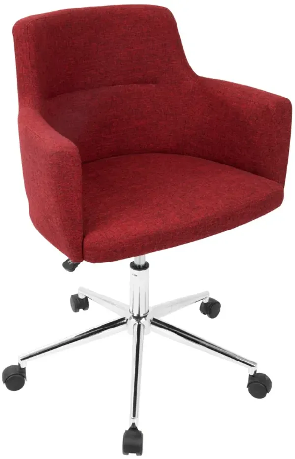 Andrew - Contemporary Adjustable Office Chair - Red