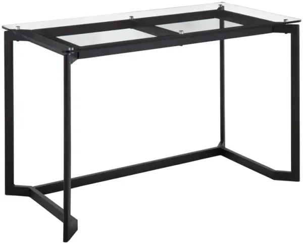 Masters - Modern Office Desk - Black / Clear