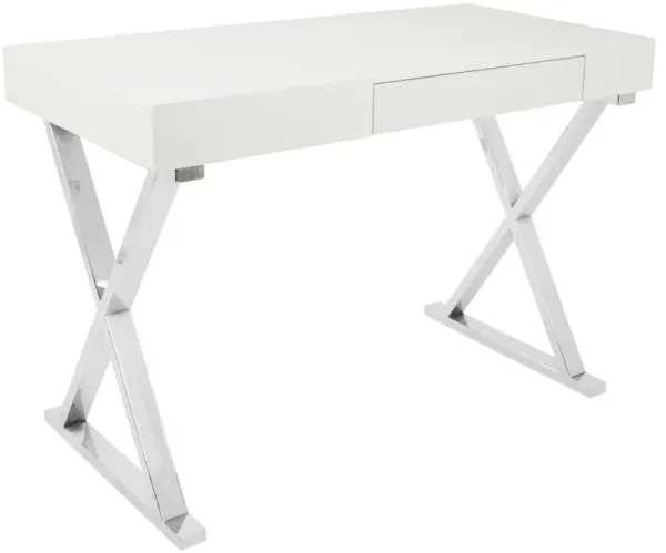 Luster - Contemporary Desk - White