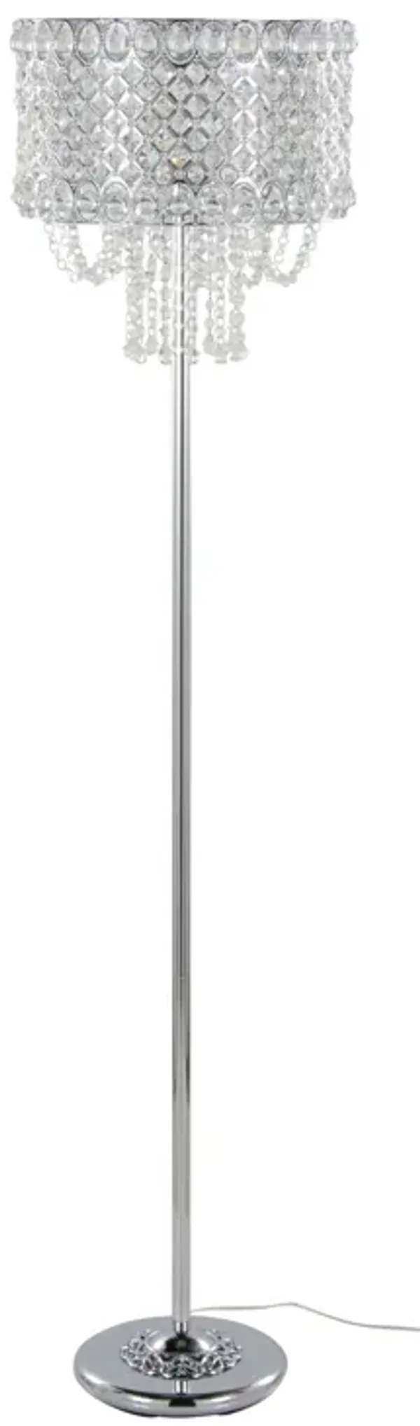 Droplet - Contemporary Floor Lamp - Polished Chrome / Clear