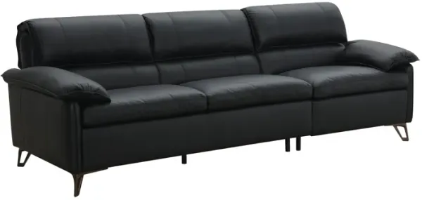 Eilene - Top Grain Leather Sofa - Black