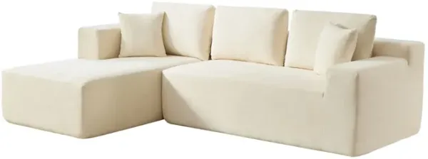 Chenille Compressible Sofa - Beige