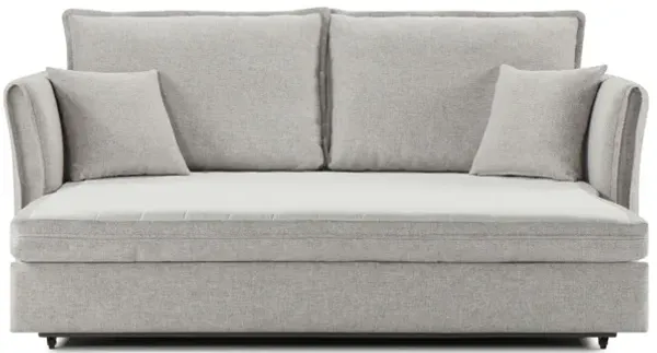 Oren - Chenille Sleeper Sectional Sofa With Storage 2 Toss Pillows - Gray
