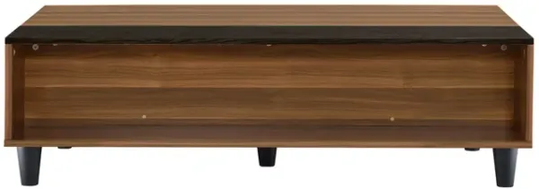 Avala - Coffee Table With Lift Top - Walnut / Black