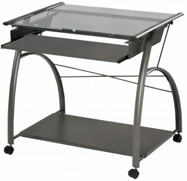 Vincent - Computer Desk - Pewter