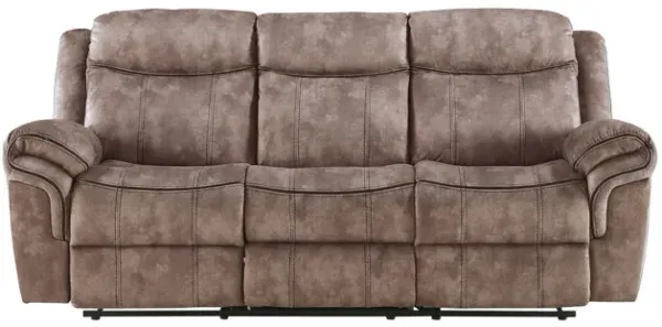 Zubaida - Two Tone Velvet Recliner Sofa With USB Port Drop Down Table
