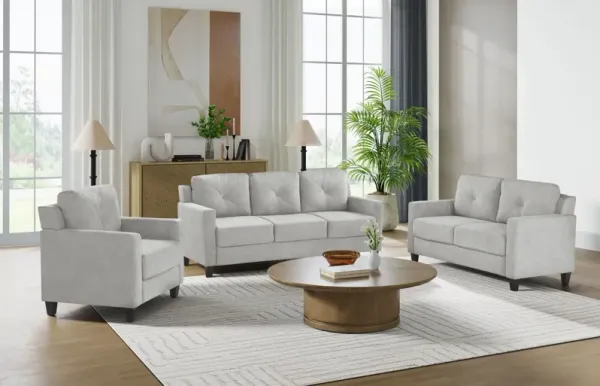 Horatio - Chenille 3 Piece Living Room Set